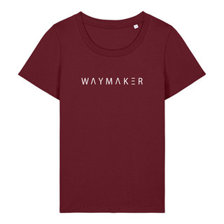 WAYMAKER Frauen T-Shirt Detailansicht, Mountain Movers christliche Streetwear