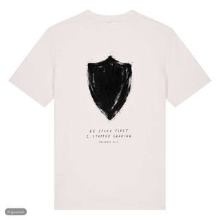 He Spoke First T-Shirt, Beige, Rückseite