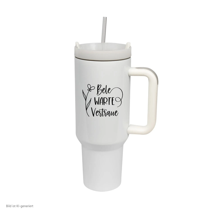 Bete Warte Vertraue Thermobecher