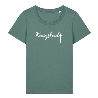 Königskind Frauen T-Shirt Detailansicht, Mountain Movers christliche Streetwear