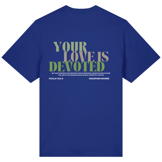 Love is devoted Premium Oversized Shirt BackPrint