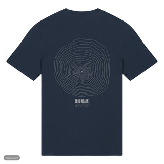 Mustard Seed Höhenlinien T-Shirt, Navy, Rückseite