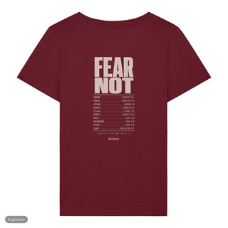 Fear Not Tour Frauenshirt, Burgunder, Rückseite