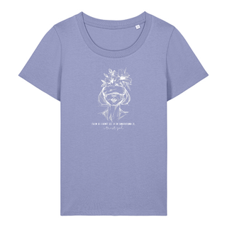 Trusting God Frauen T-Shirt Detailansicht, Mountain Movers christliche Streetwear