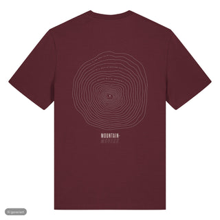 Mustard Seed Höhenlinien T-Shirt, Burgunder, Rückseite