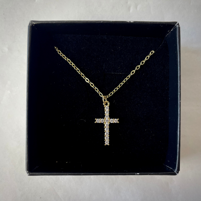 Glitzer Kette gold