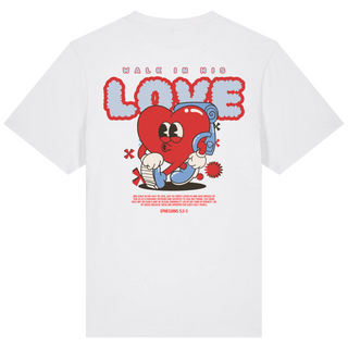 Walk in his Love Premium Oversized Shirt BackPrint
