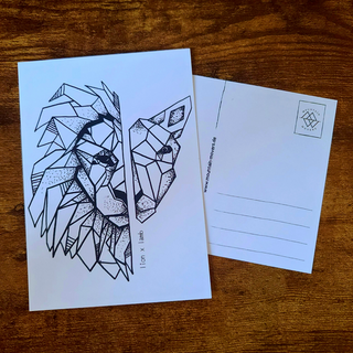 Lion X Lamb postcard