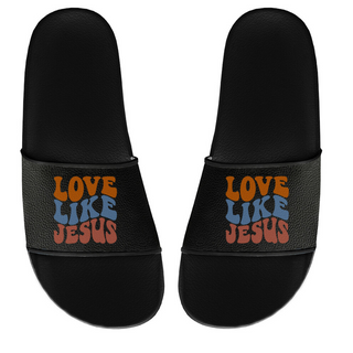 Love like Jesus flip flops