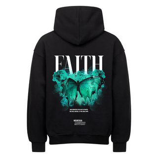 Faith streetwear oversized hoodie met backprint lenteuitverkoop