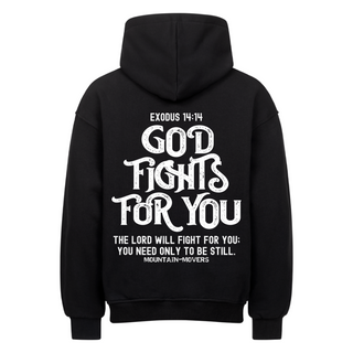 GOD FIGHTS FOR YOU OVERSIZE HOODIE BackPrint