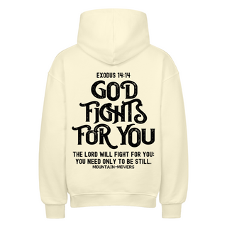 GOD FIGHTS FOR YOU OVERSIZE HOODIE BackPrint