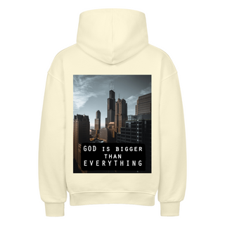 God is bigger Oversized Hoodie BackPrint Spring Sale