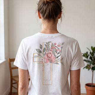 Golden Cross Aquarell Shirt BackPrint