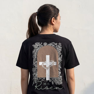 He is risen light Shirt Backprint