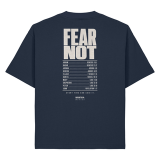 Fear Not Tour Heavy Oversized Shirt BackPrint, French Navy, Rückseite