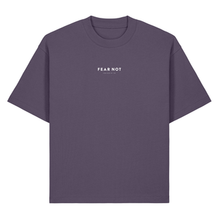 Fear Not Heavy Oversized Shirt Front & Back, Grape, Vorderseite