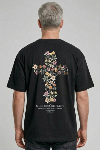 Mein Erlöser lebt Oversized Shirt BackPrint im Lifestyle Look, Mountain Movers DACH