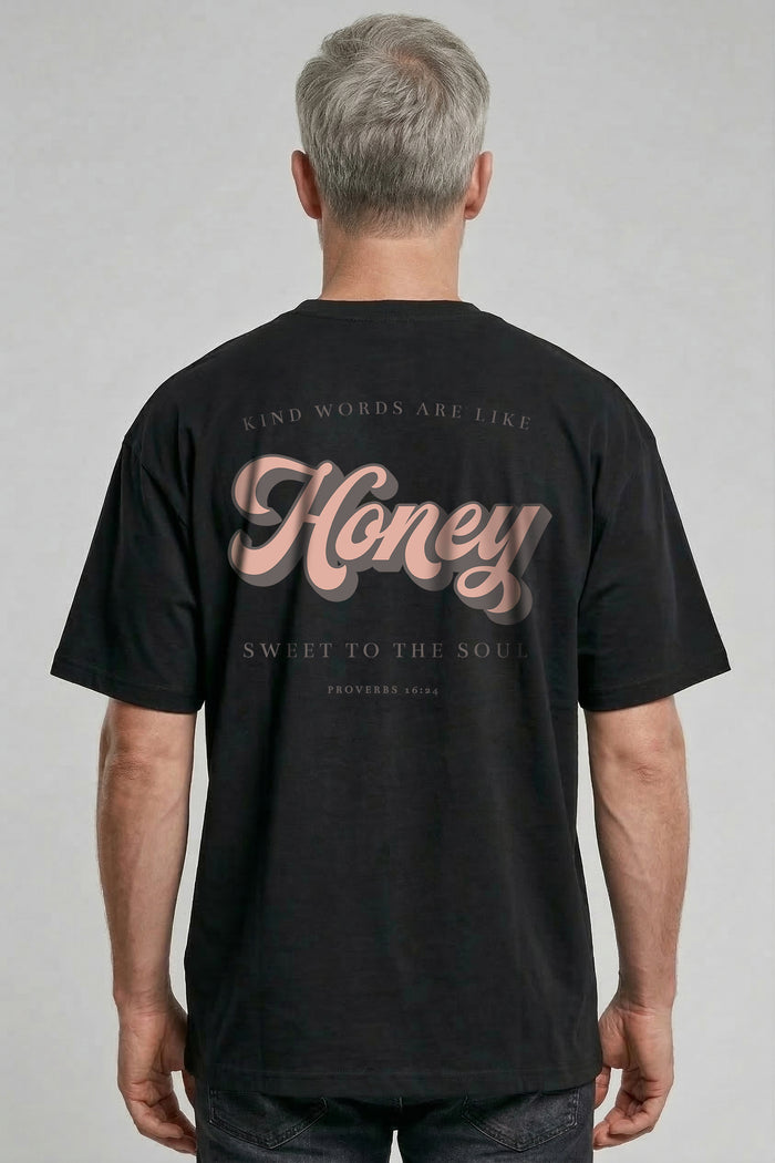 Honing oversized T-shirt met print op de achterkant