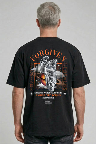 Forgiven Oversized Shirt BackPrint im Lifestyle Look, Mountain Movers DACH