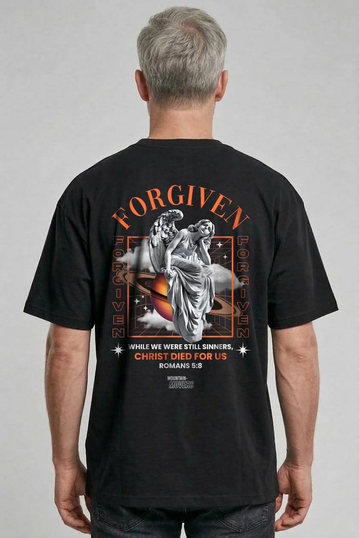 Vergeven streetwear oversized T-shirt met rugprint