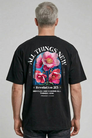 All things new flower Oversize Shirt, christliche Streetwear von Mountain Movers