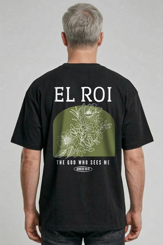 El Roi minimalistic Oversized Shirt BackPrint, christliche Streetwear von Mountain Movers