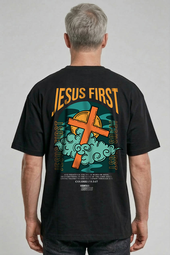 Jesus First Oversized Shirt (Front und BackPrint)