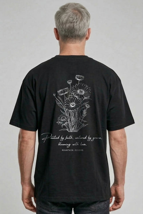 Planted by Faith Sketch Oversized Shirt Backprint