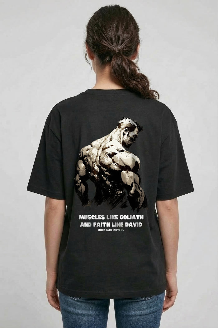Muscles Like Goliath Oversized Shirt Backprint