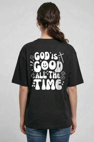 God is good Hearts Oversized Shirt BackPrint, christliche Streetwear von Mountain Movers