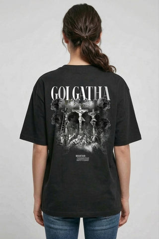 Golgatha Oversized Shirt BackPrint im Lifestyle Look, Mountain Movers DACH