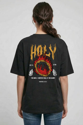 Holy Fire Streetwear Oversized Shirt BackPrint, christliche Streetwear von Mountain Movers