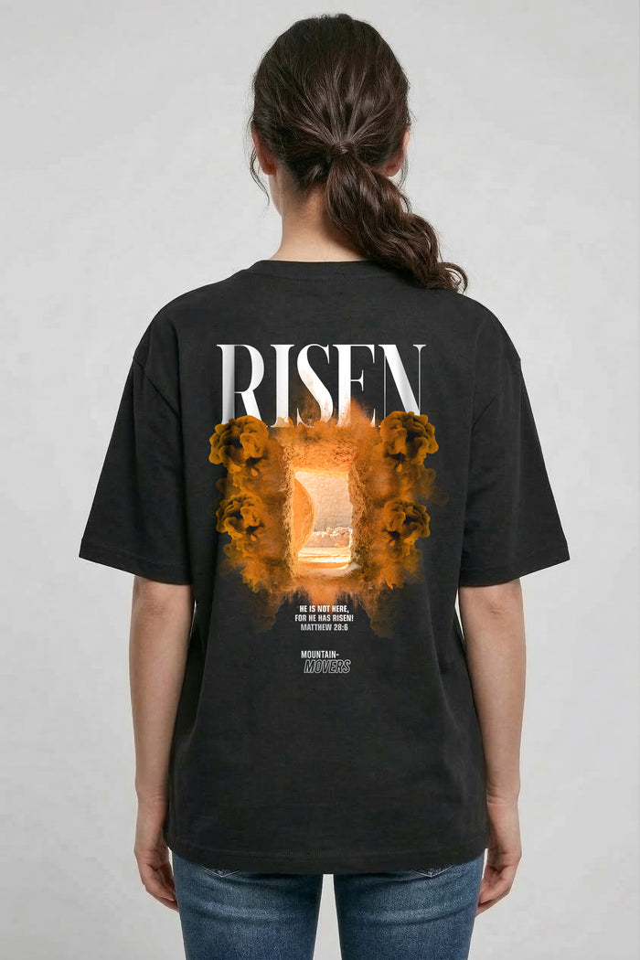 Risen oversized T-shirt met rugprint