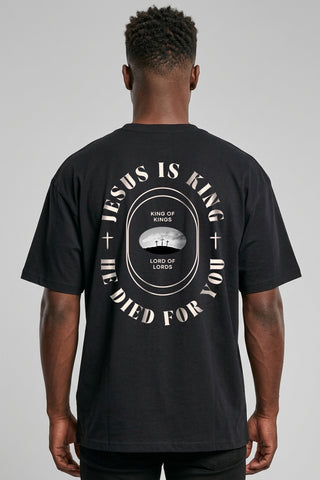 The King died for you Oversized Shirt BackPrint, christliche Streetwear von Mountain Movers