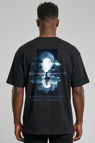 Power to the weak moon Oversized Shirt BackPrint im Lifestyle Look, Mountain Movers DACH