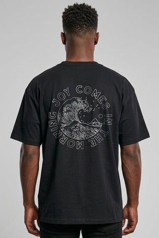 Joy comes in the morning Oversized Shirt BackPrint, christliche Streetwear von Mountain Movers