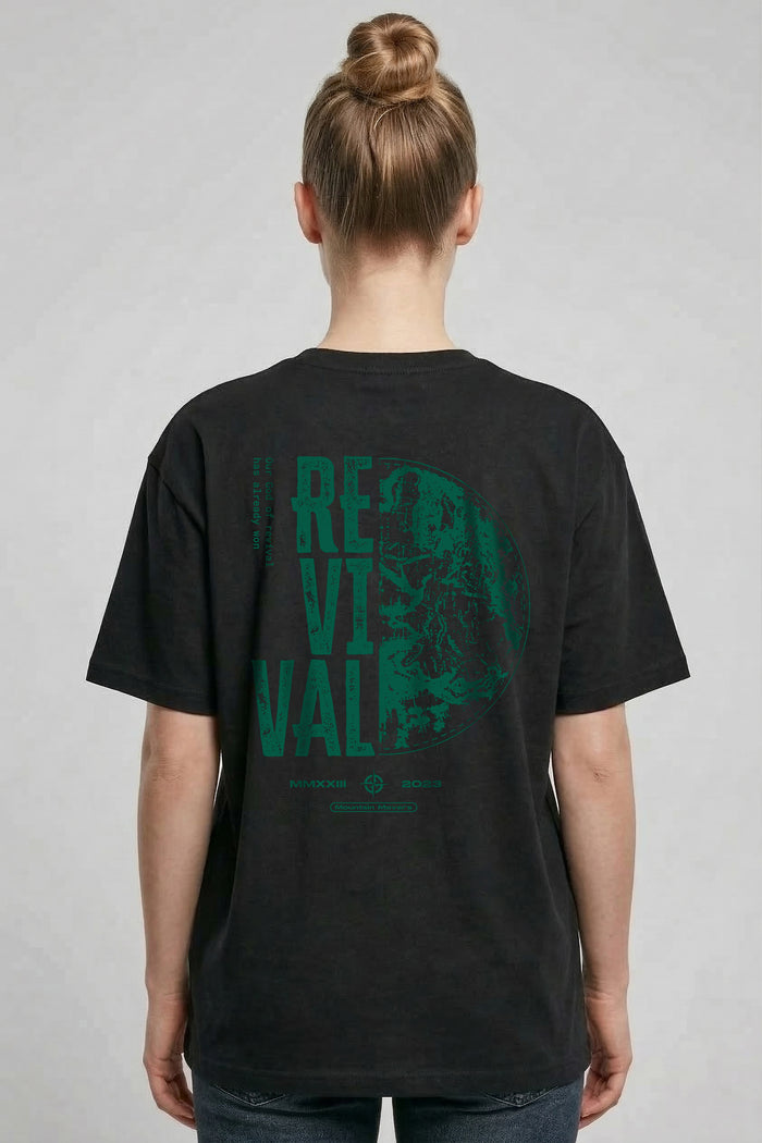 Revival oversized T-shirt met print op de achterkant