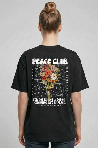 Peace Club Oversized Shirt BackPrint im Lifestyle Look, Mountain Movers DACH