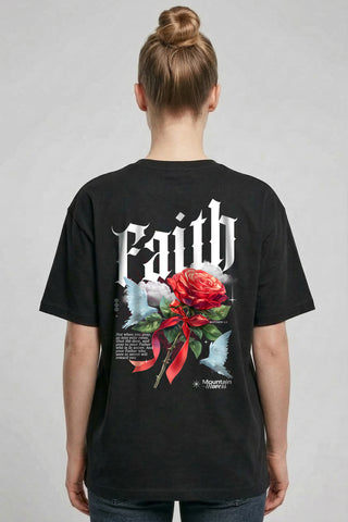 Faith Flower Dove Oversize Shirt, christliche Streetwear von Mountain Movers