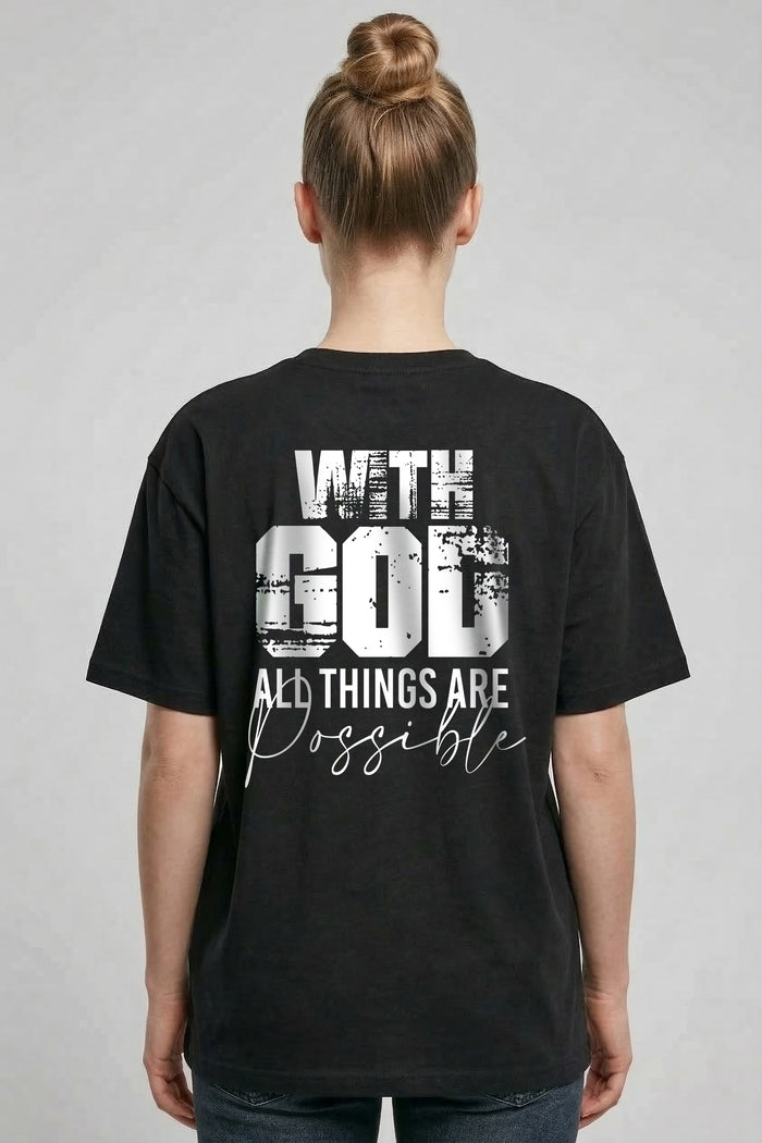 With God Oversized Shirt Backprint
