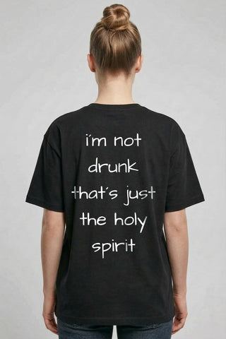 Holy Spirit Drunk Oversized Shirt BackPrint im Lifestyle Look, Mountain Movers DACH