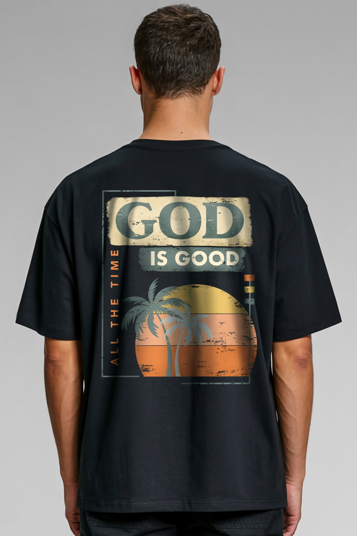 God is good oversized shirt backprint