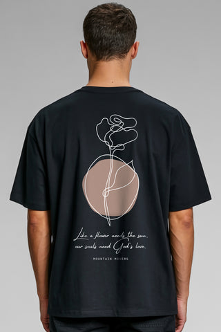 Like a Flower Oversized Shirt BackPrint im Lifestyle Look, Mountain Movers DACH