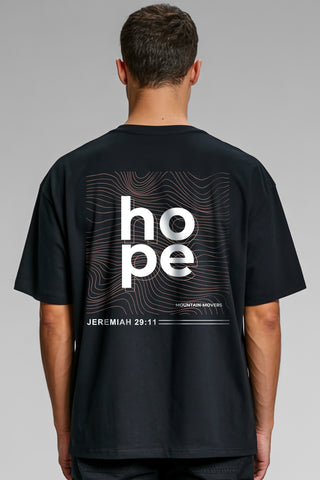 Hope Jeremiah 29:11 Oversized Shirt BackPrint, christliche Streetwear von Mountain Movers