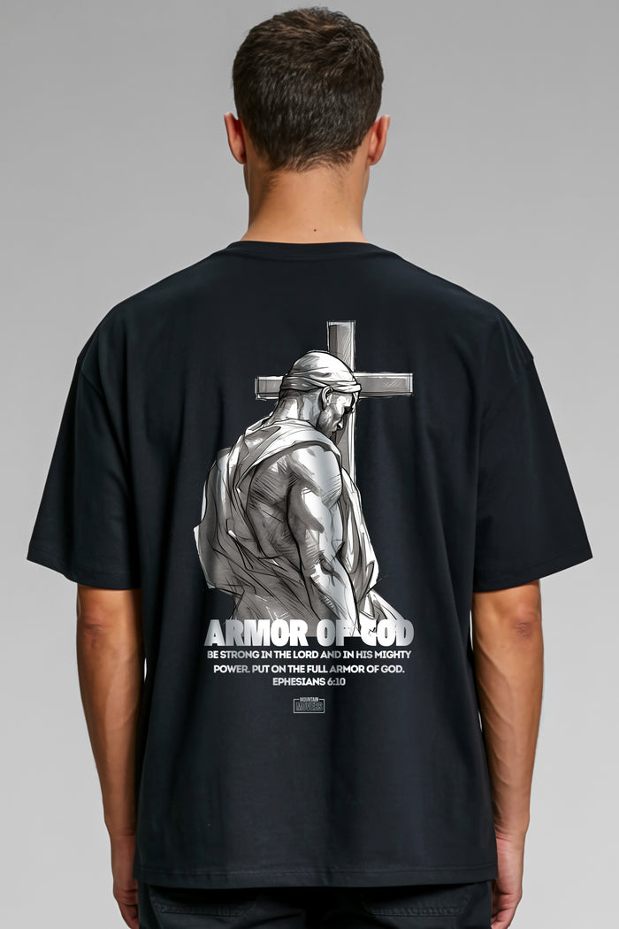 Armor of God Gym Oversized Shirt Backprint
