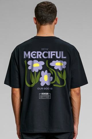 How merciful Oversized T-Shirt BackPrint, christliche Streetwear von Mountain Movers