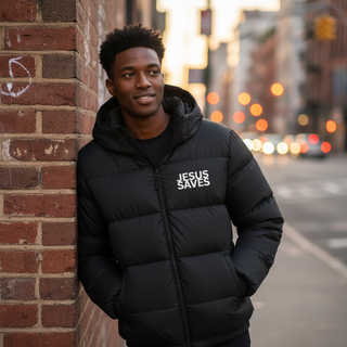 Jesus Saves Winter Puff Jacke