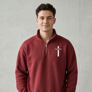 Team Jesus Half Zip Sweater