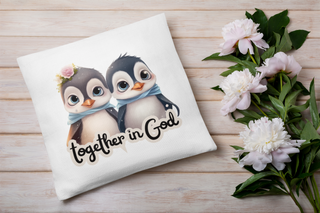 Together in God Pinguine Tierchen Kissen
